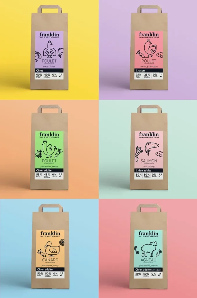 packaging franklin pet food